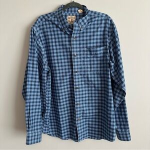 RedHead Blue Plaid Men's Button Down Shirt Size L